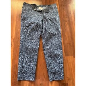 J Jill Pant Blue Paisley Ankle Print Size 14 NEW WITH TAGS Plus Size